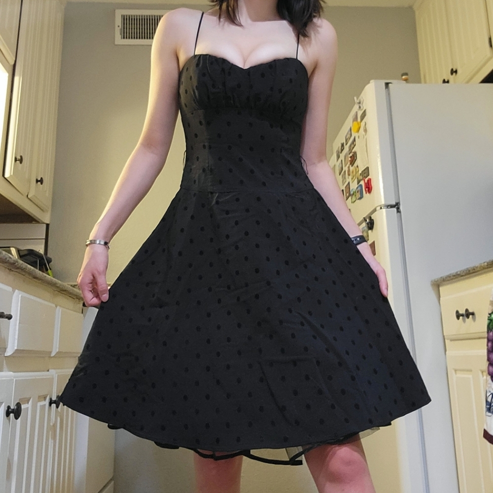 Black Polkadot Dress